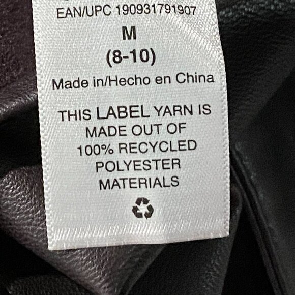 New Faux Leather Puff Sl. X Silhouette Button Up Whimsygoth Dark Romantic Top M - Picture 10 of 11